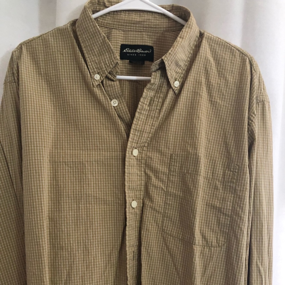 Eddie Bauer long sleeve button down shirt VGUC